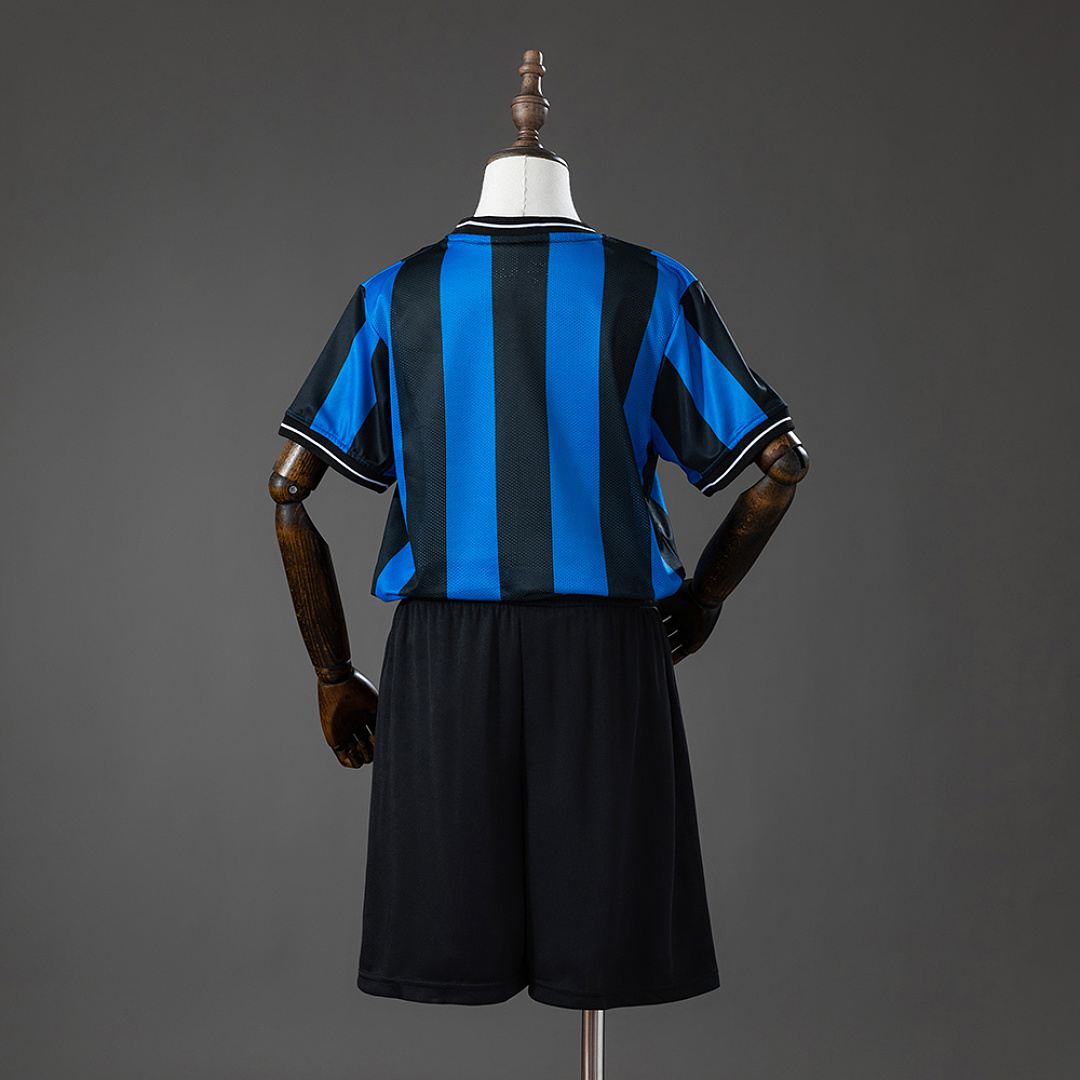 Inter Milan 09/10 Home (UEFA Champions League) Retro Kids Kit Jersey SIZE 16-28 2
