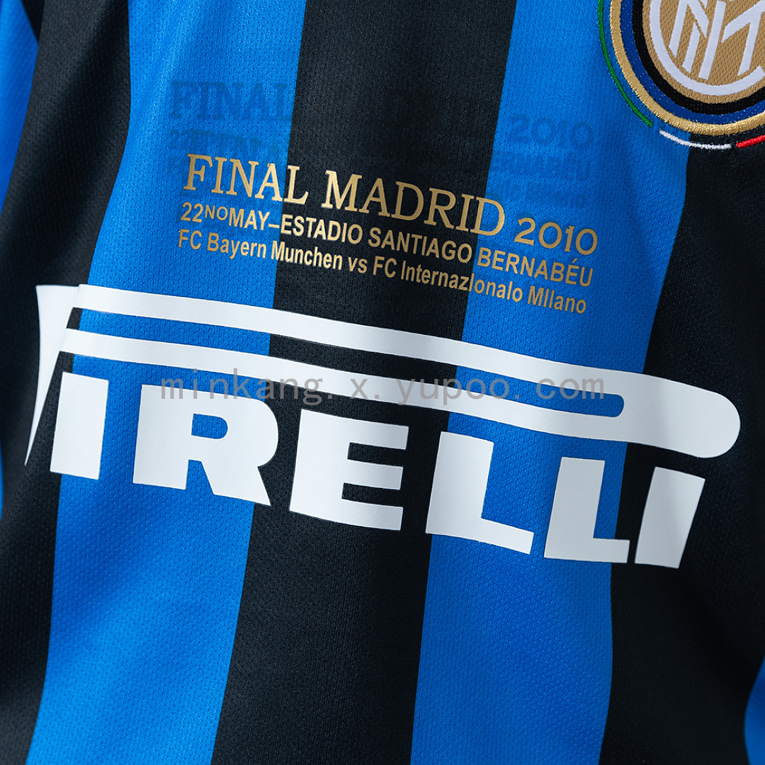 Inter Milan 09/10 Home (UEFA Champions League) Retro Kids Kit Jersey SIZE 16-28 9