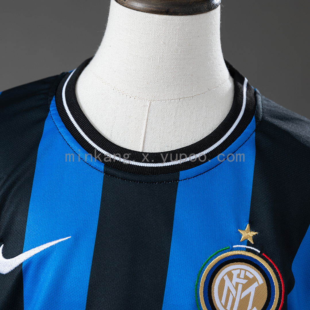 Inter Milan 09/10 Home (UEFA Champions League) Retro Kids Kit Jersey SIZE 16-28 10