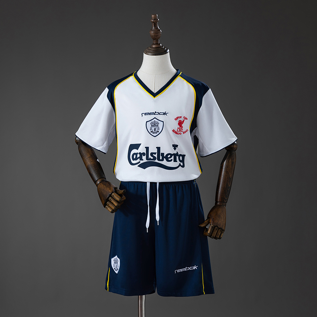 LFC 01/02 Away Retro Kids Kit Jersey SIZE 16-28 2