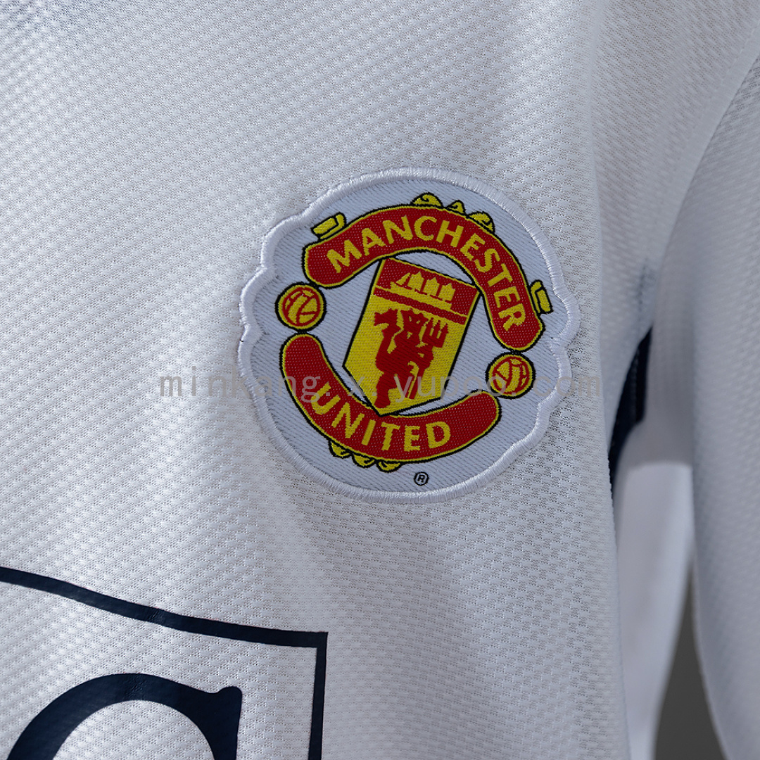 M-U 0809 Away (League Edition) Retro Kids Kit Jersey Size 16-2- 8