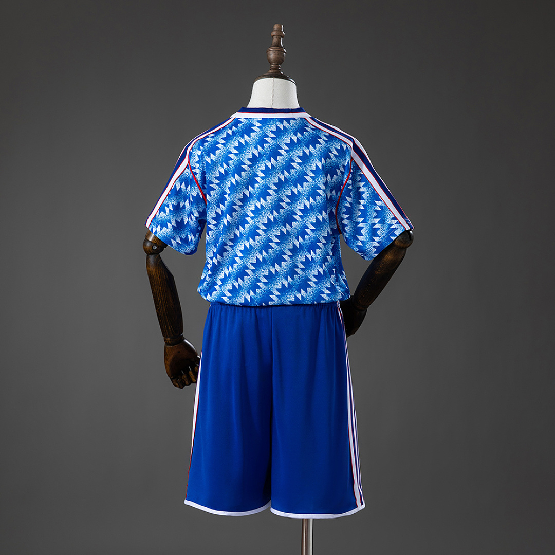 M-U 90/92 Away Retro Kids Kit Jersey SIZE 16-28 2