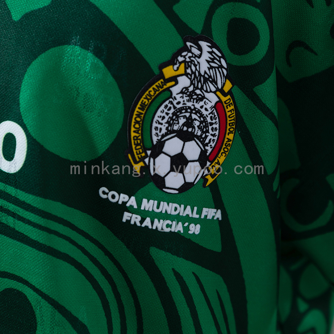 Mexico 1998 Home Retro Kids Kit Jersey Size 16-28 8