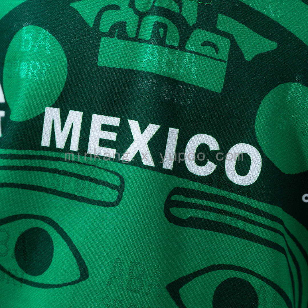 Mexico 1998 Home Retro Kids Kit Jersey Size 16-28 9