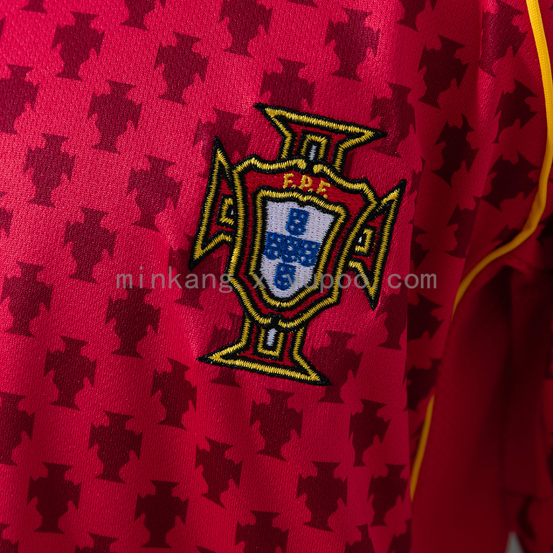 Portugal 2004 Home Retro Kids Kit Jersey Size 16-28 8