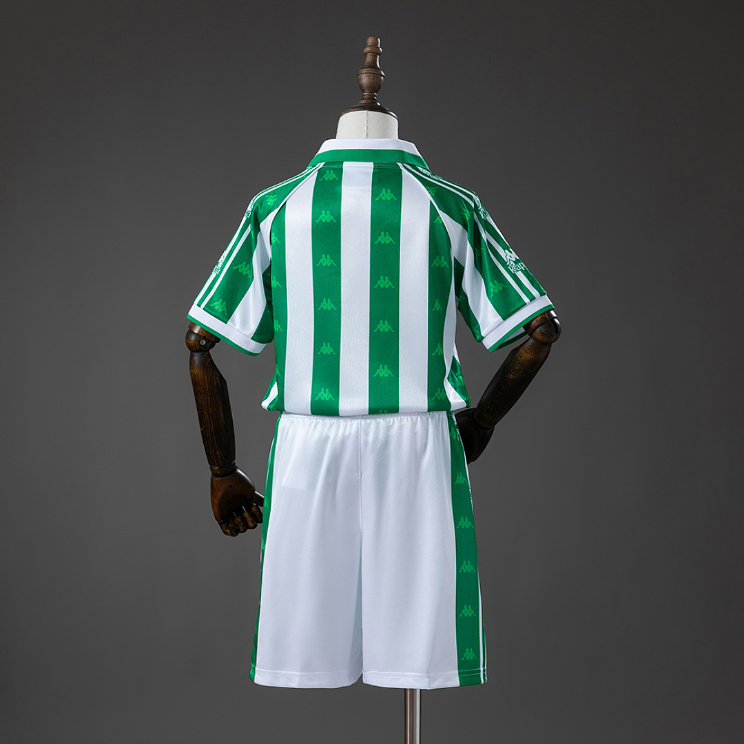 Real Betis 95/97 Home Retro Kids Kit Jersey SIZE 16-28 3