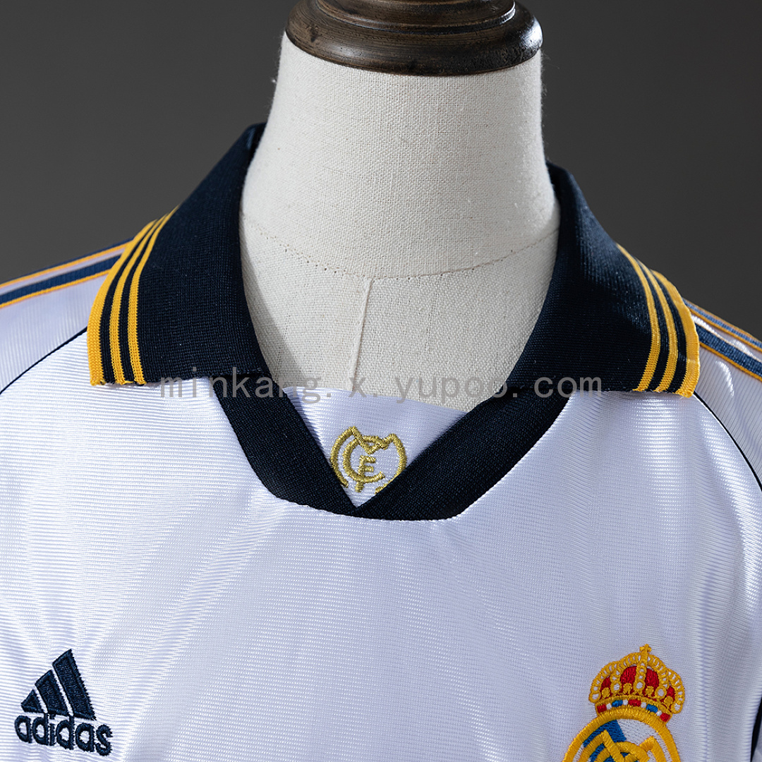 Real Madrid 98/00 Home Retro Kids Kit Jersey SIZE 16-28 10