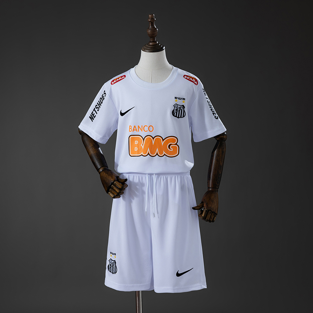 Santos 12/13 Home Retro Kids Kit Jersey Size 16-28