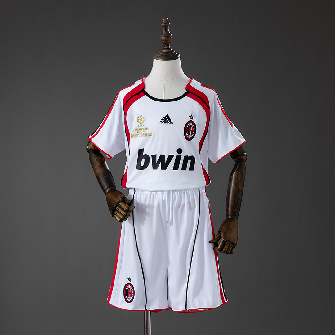 AC Milan 06/07 Away Retro Kids Kit Jersey Size 16-28 3