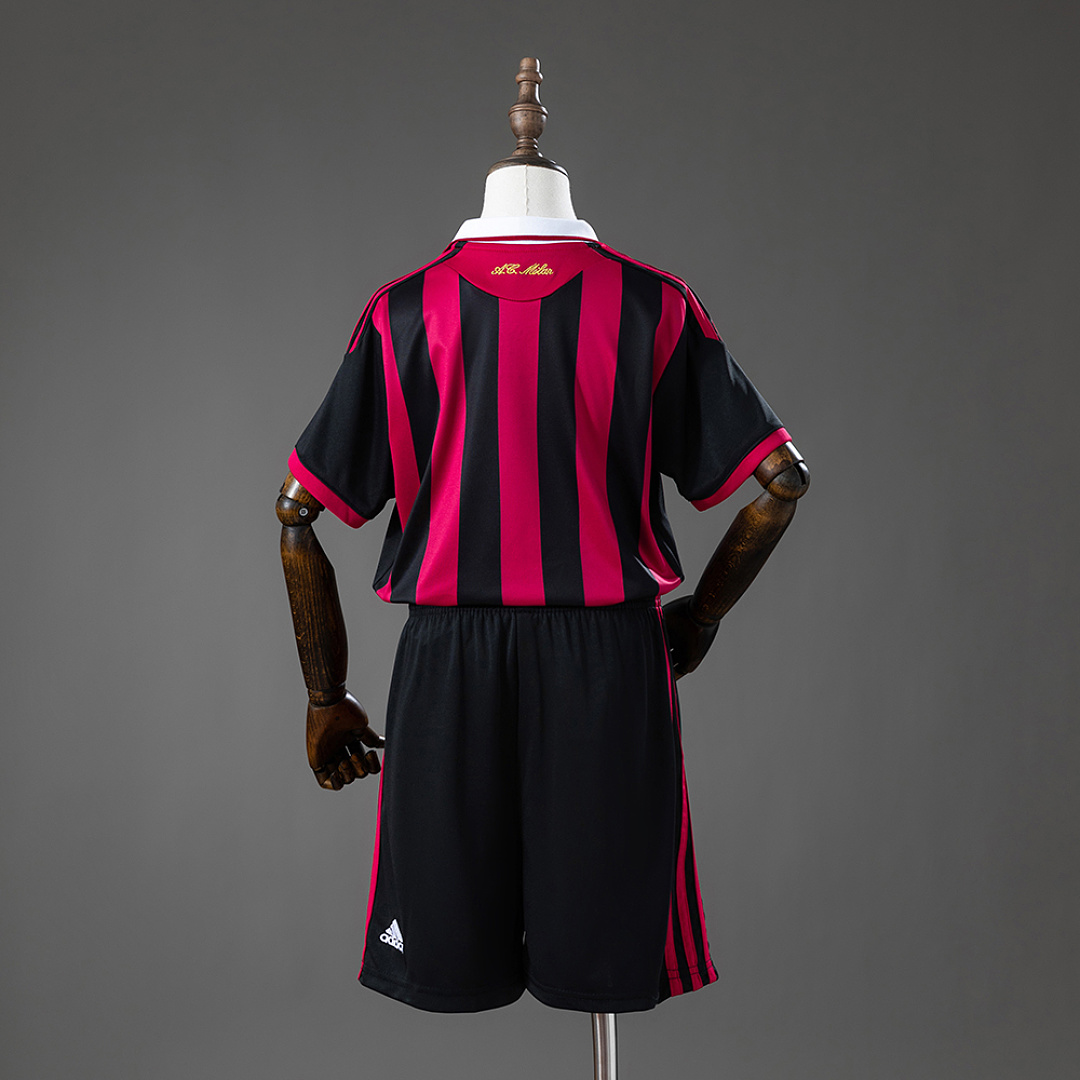 AC Milan 09/10 Home Retro Kids Kit Jersey Size 16-28 2