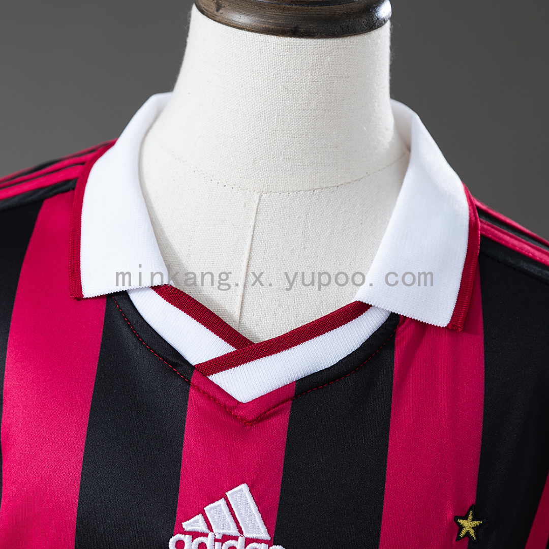 AC Milan 09/10 Home Retro Kids Kit Jersey Size 16-28 11