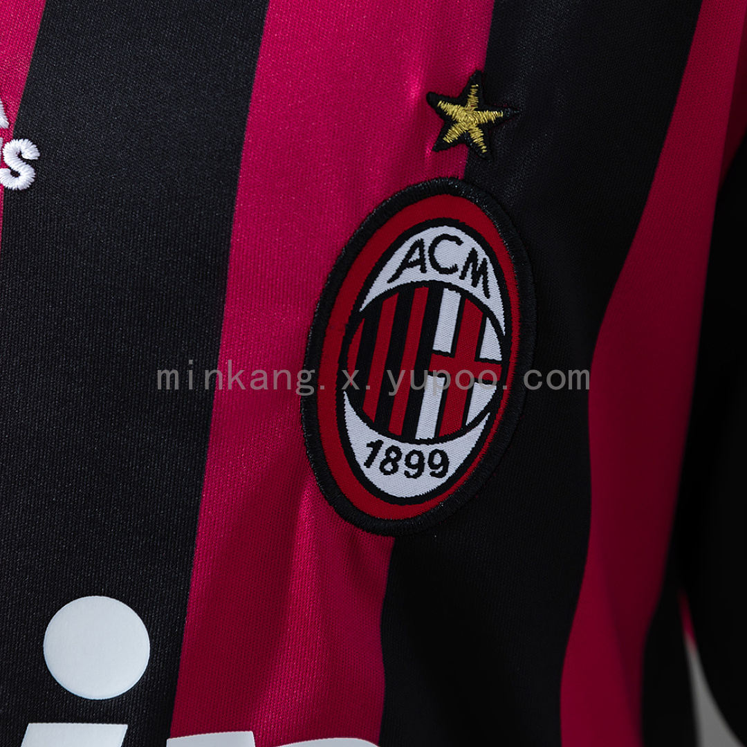 AC Milan 09/10 Home Retro Kids Kit Jersey Size 16-28 8