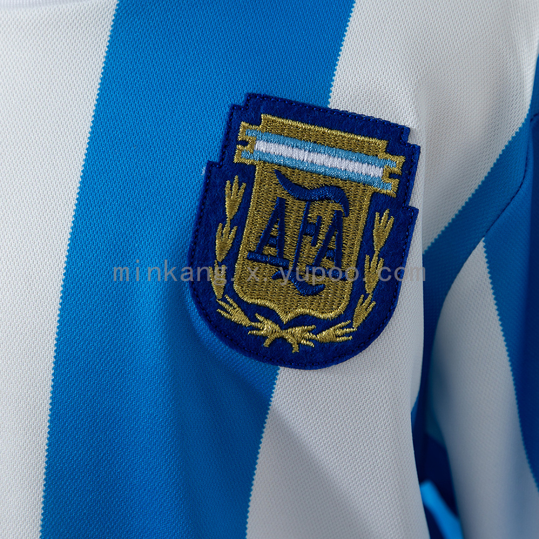Argentina 1998 Home Retro Long-Sleeved Kids Kit Jersey Size 16-28 8