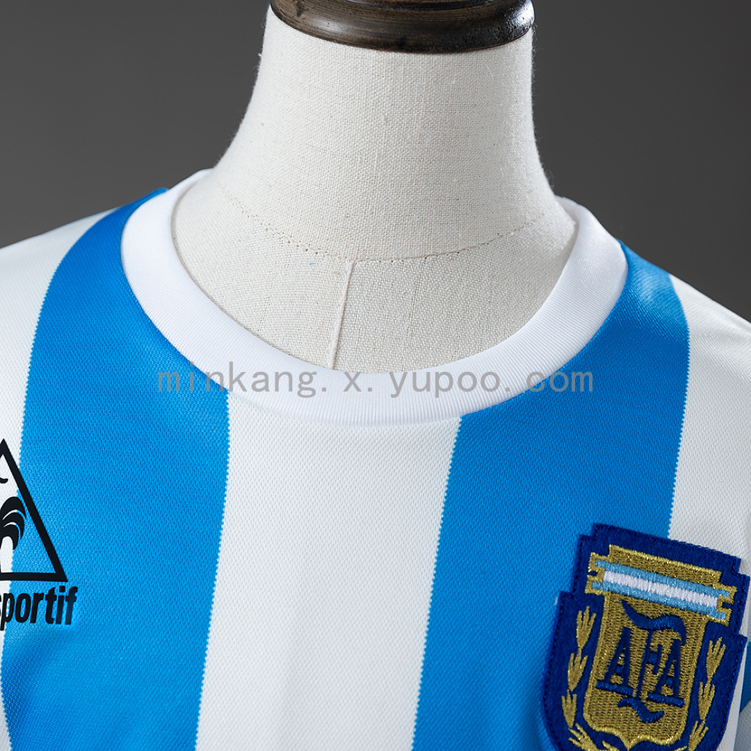 Argentina 1998 Home Retro Long-Sleeved Kids Kit Jersey Size 16-28 9