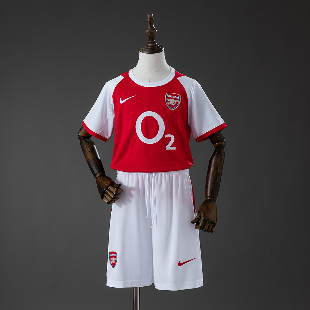 Arsenal 02/04 Home Retro Kids Kit Jersey Size 16-28 3