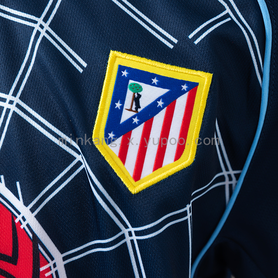 Atletico Madrid 04/05 Away Retro Long-Sleeve Kids Kit Jersey SIZE 16-28 8