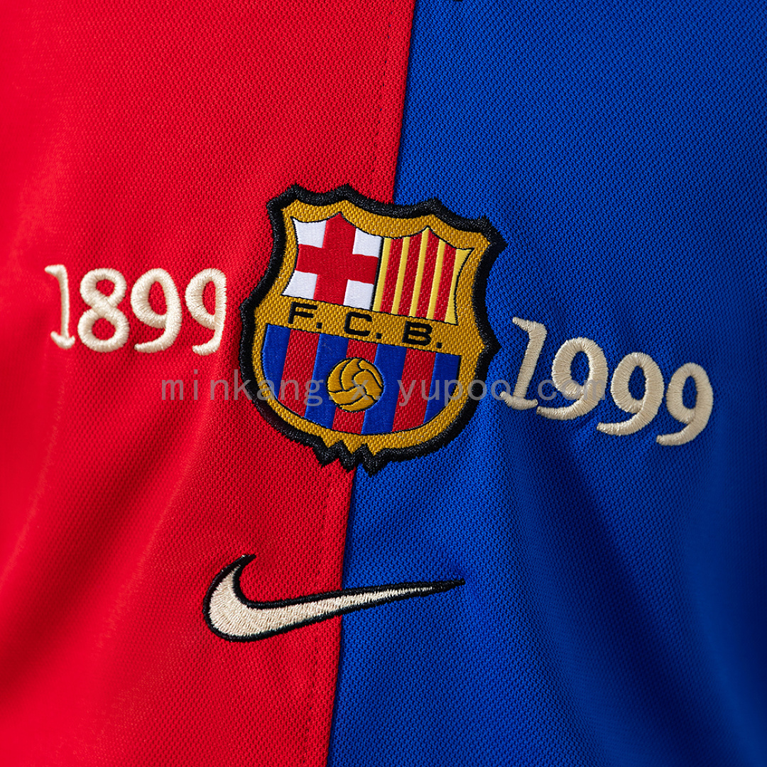 Barcelona 100th Anniversary Retro Long-Sleeve Kids Kit Jersey Size 16-28 7