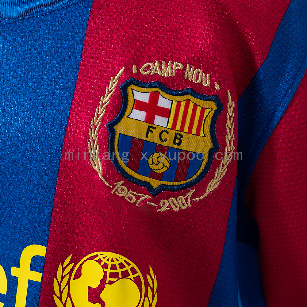 Barcelona 07/08 Home Retro Kids Kit Jersey Size 16-28 8