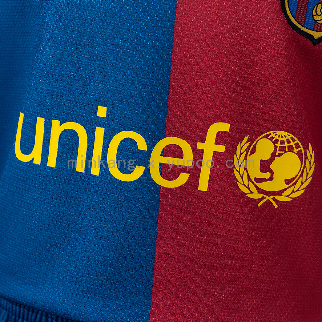 Barcelona 08/09 Home Retro Kids Kit Jersey Size 16-28 10