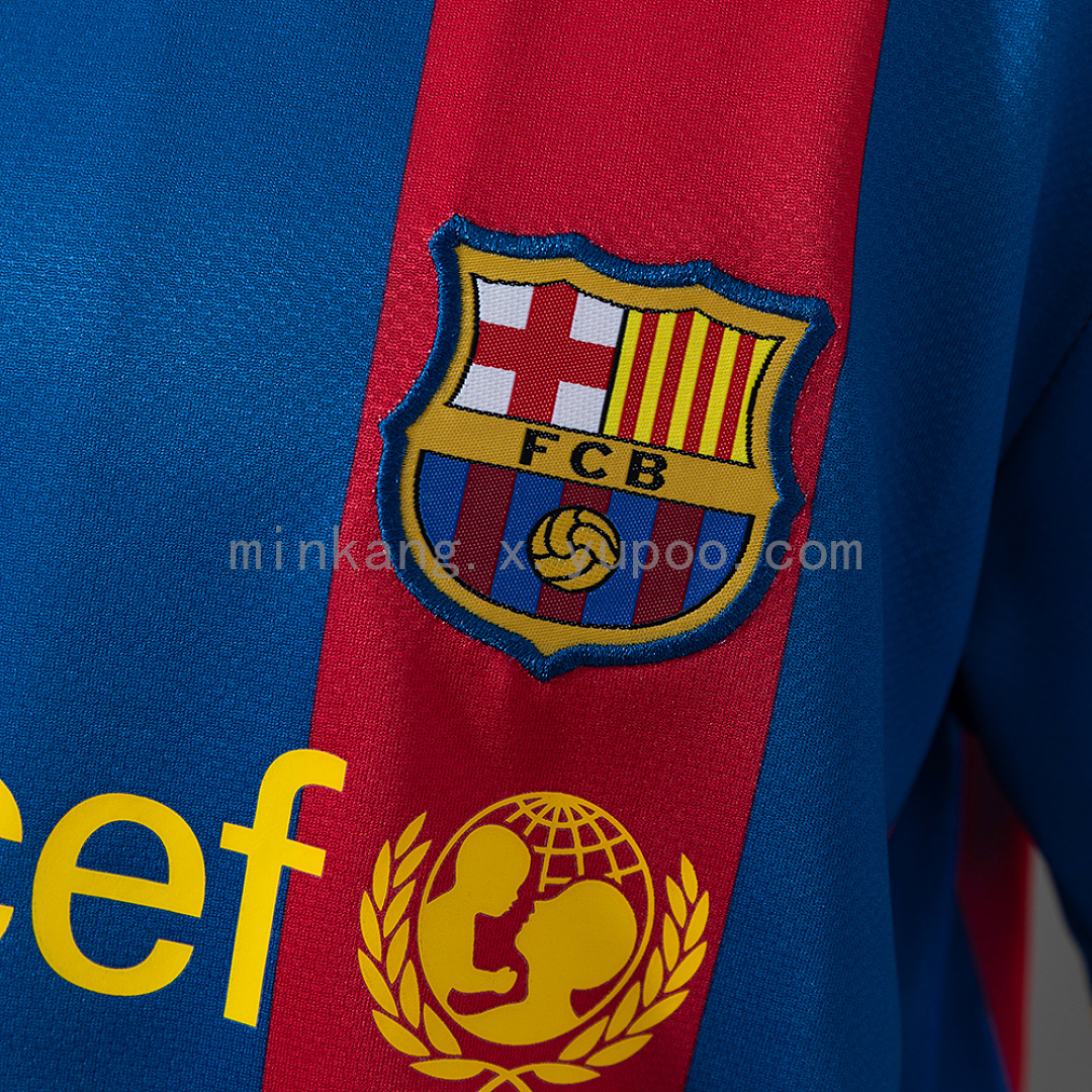 Barcelona 10/11 Home Retro Kids Kit Jersey Size 16-28 8