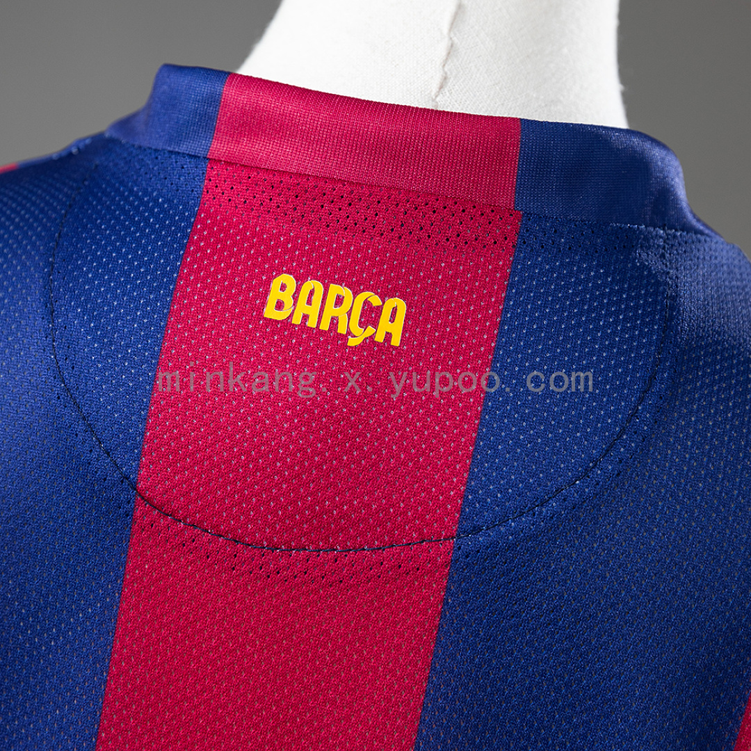 Barcelona 14/15 Home Retro Long-Sleeve Kids Kit Jersey Size 16-28 4