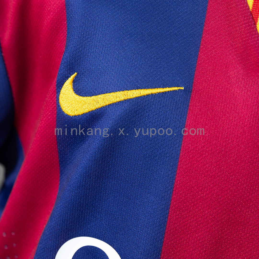 Barcelona 14/15 Home Retro Long-Sleeve Kids Kit Jersey Size 16-28 8