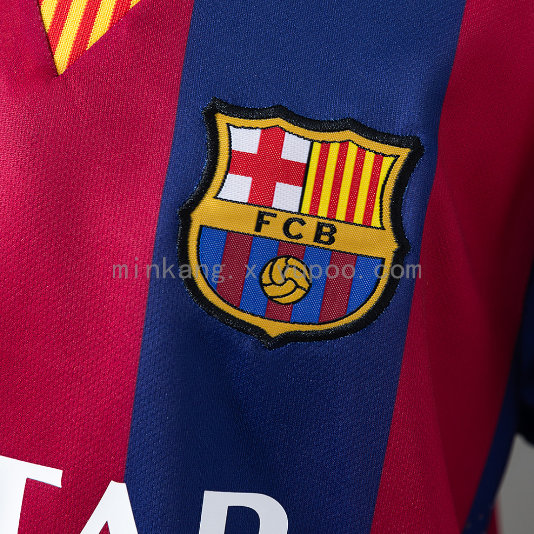 Barcelona 14/15 Home Retro Long-Sleeve Kids Kit Jersey Size 16-28 9