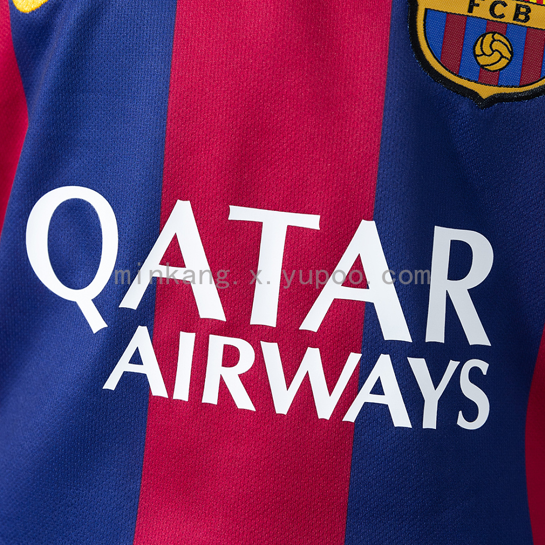 Barcelona 14/15 Home Retro Long-Sleeve Kids Kit Jersey Size 16-28 10