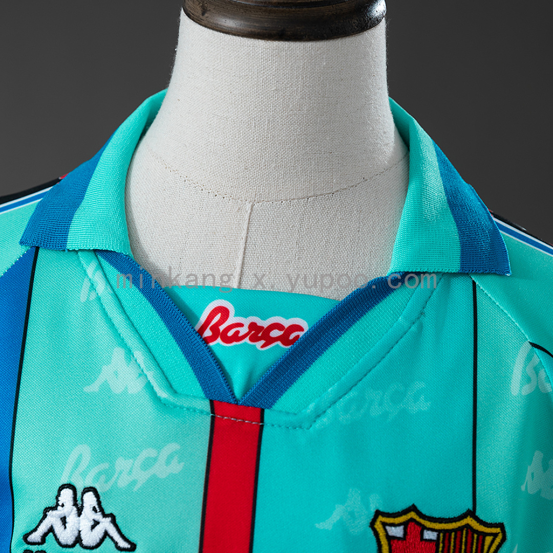 Barcelona 96/97 Away Retro Kids Kit Jersey Size 16-28 9