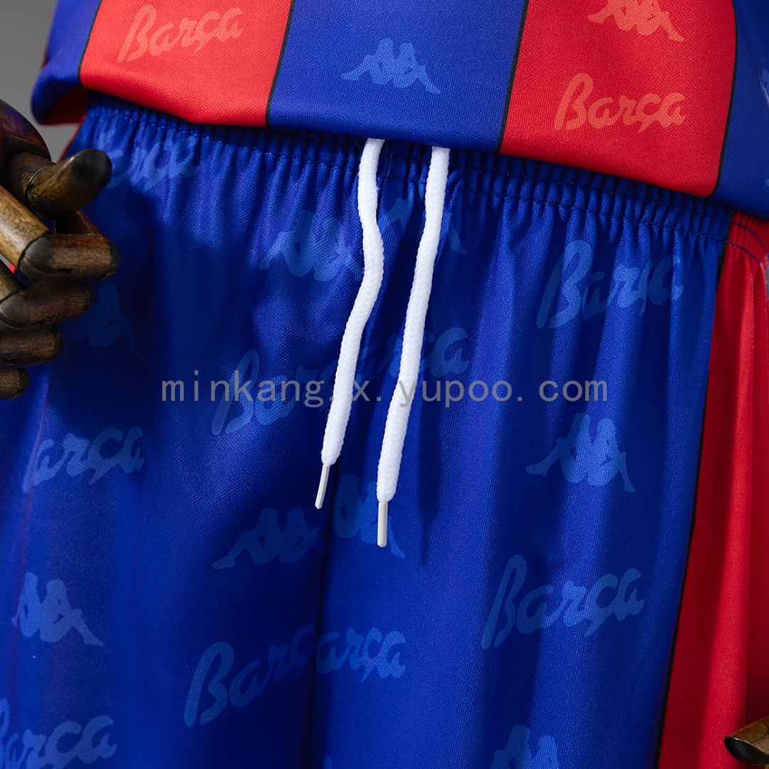 Barcelona 96/97 Home Retro Kids Kit Jersey Size 16-28 5