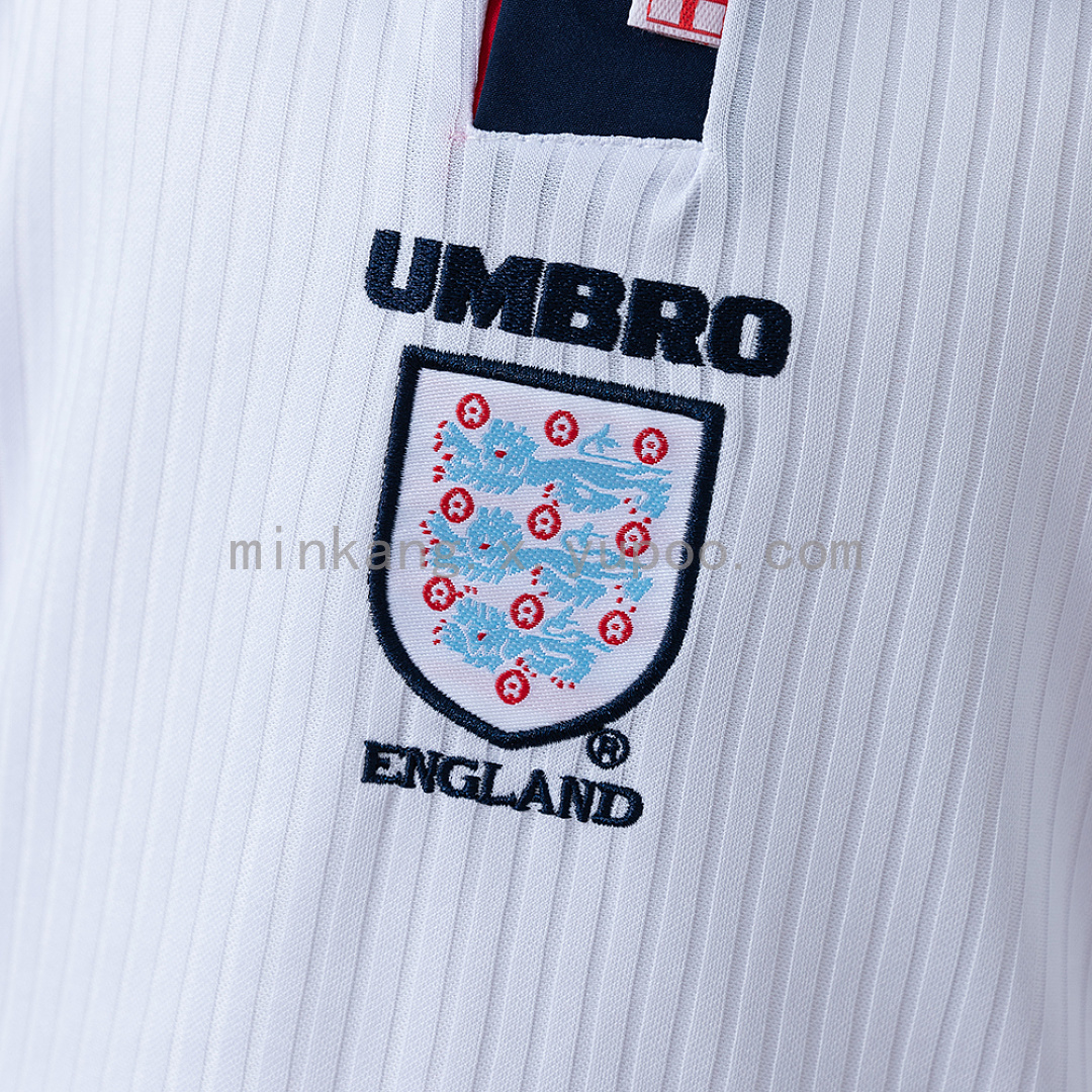 England 1998 Home Retro Long-Sleeved Kids Kit Jersey Size 16-28 8