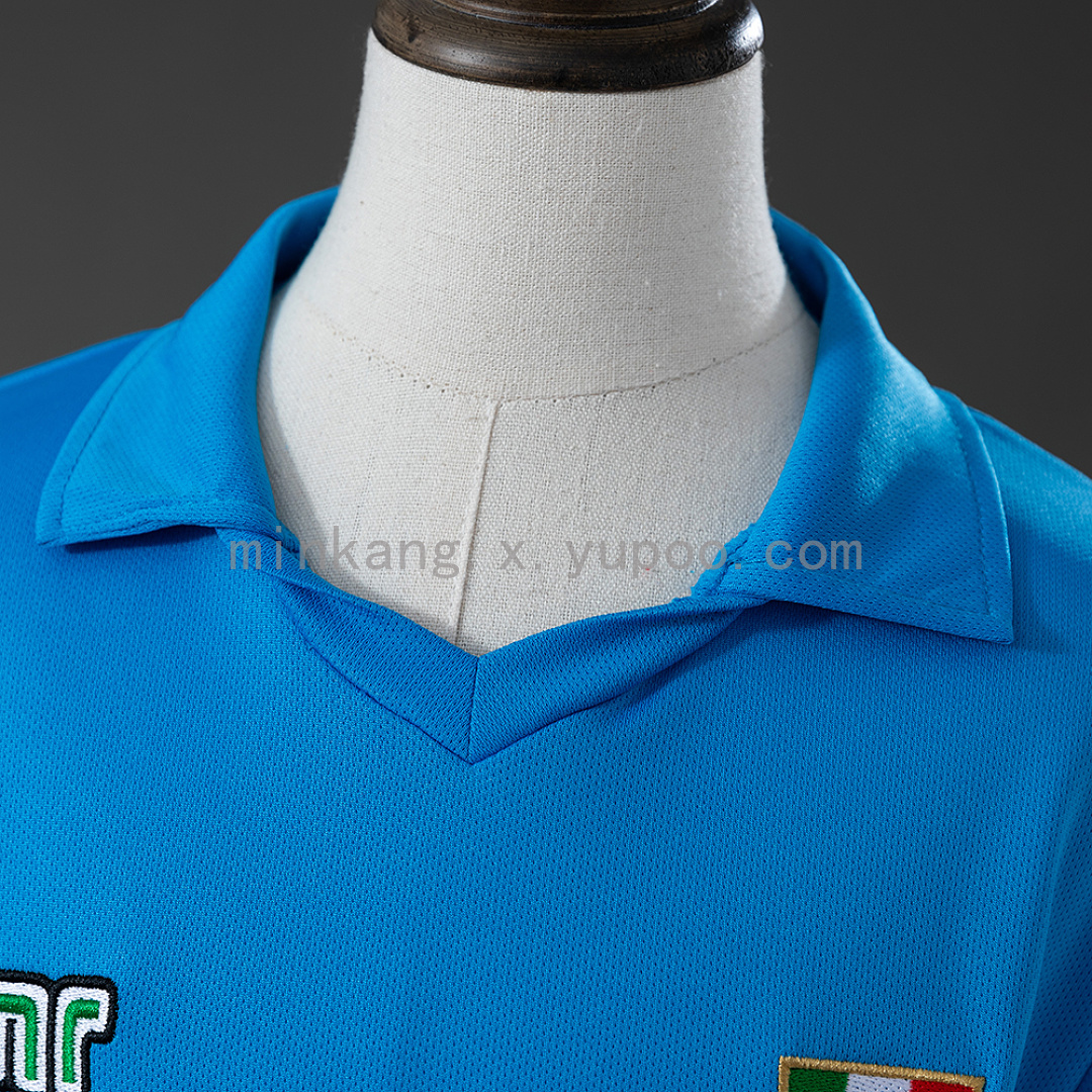 Napoli 87/88 Home Retro Kids Kit Jersey Size 16-28 10