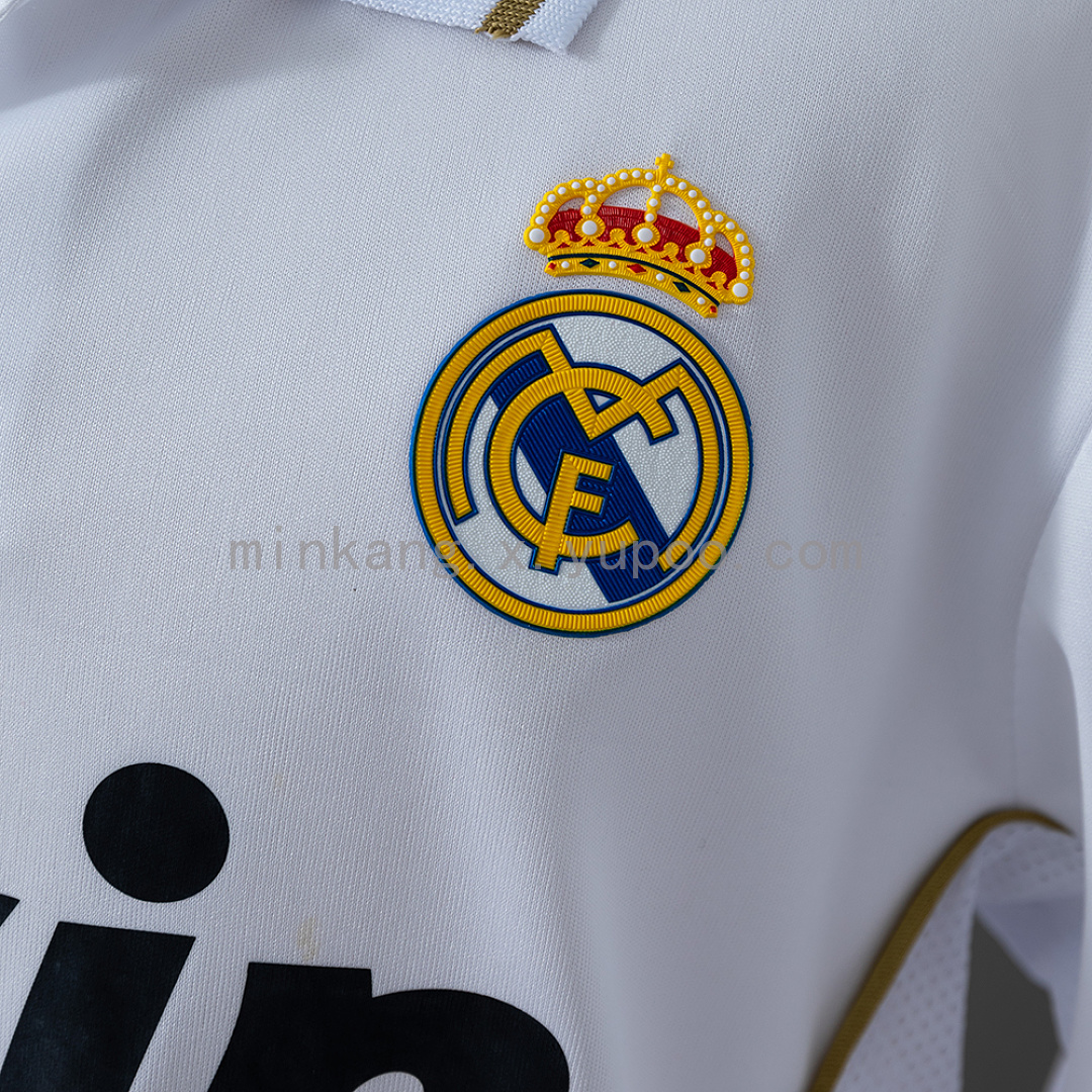 Real Madrid 11/12 Home Retro Long-Sleeve Kids Kit Jersey Size 16-28 8