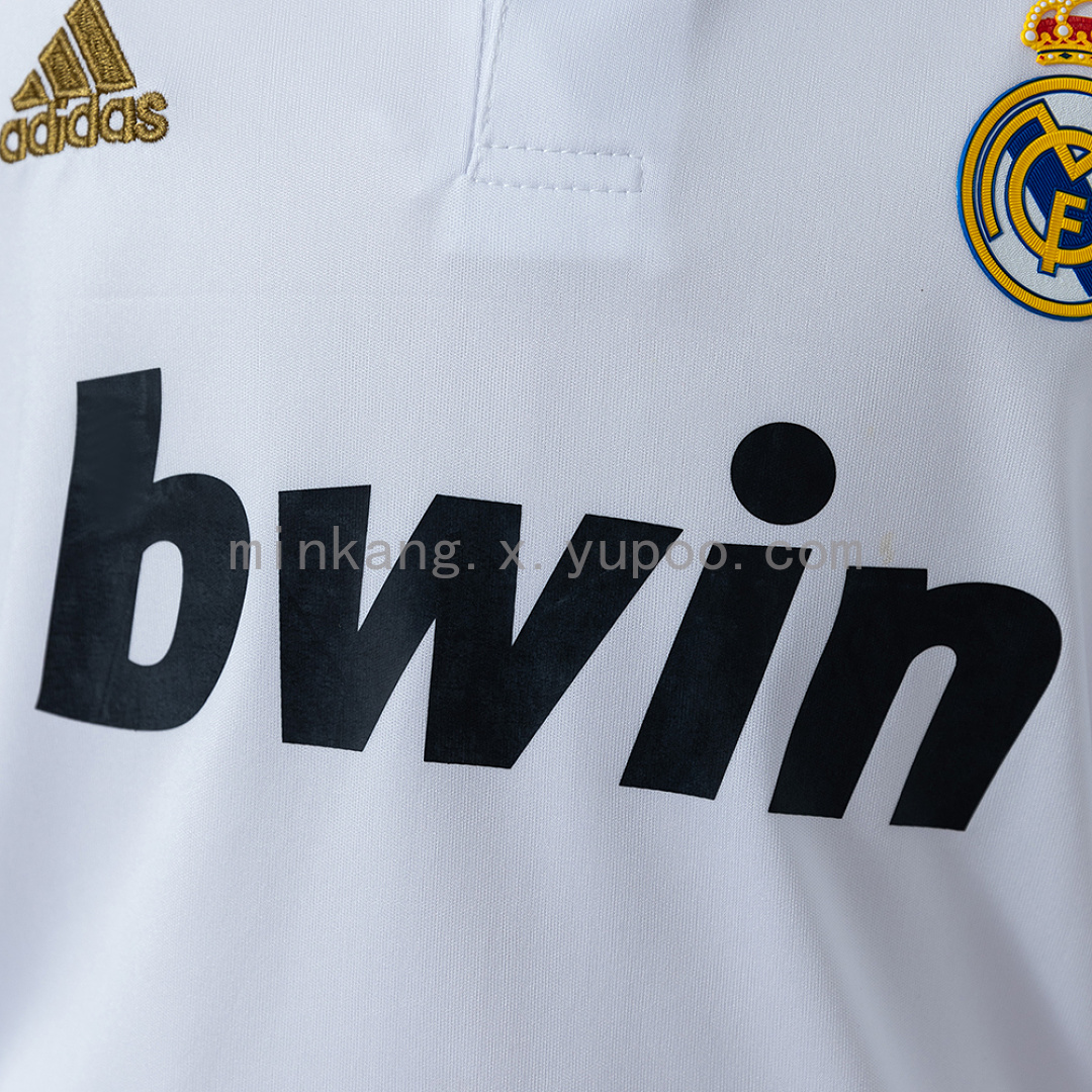 Real Madrid 11/12 Home Retro Long-Sleeve Kids Kit Jersey Size 16-28 9
