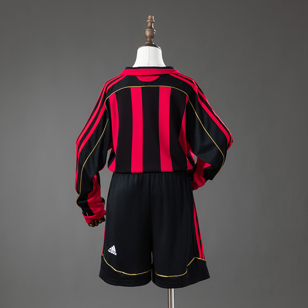 AC Milan 06/07 Home Retro Long Sleeve Kids Kit Jersey SIZE 16-28 2