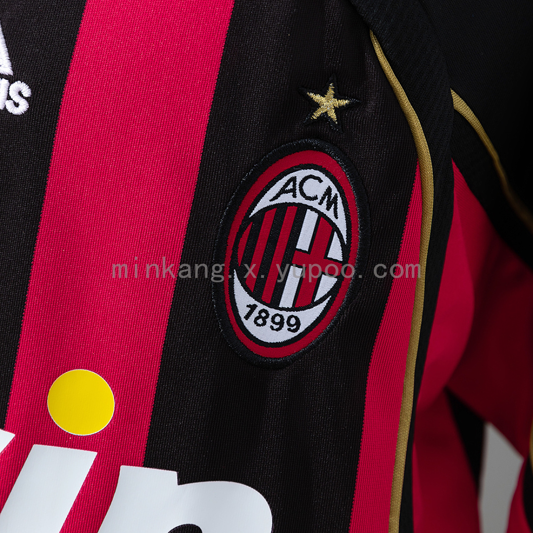 AC Milan 06/07 Home Retro Long Sleeve Kids Kit Jersey SIZE 16-28 7