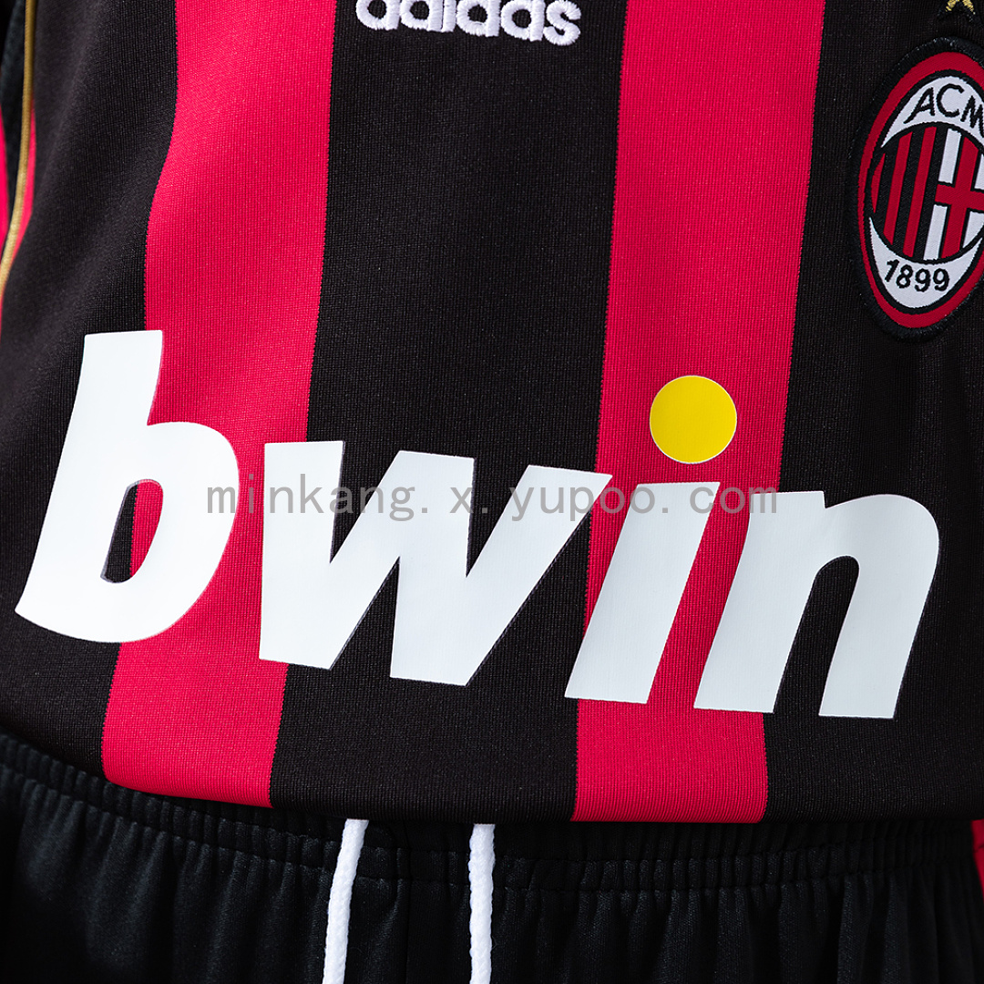 AC Milan 06/07 Home Retro Long Sleeve Kids Kit Jersey SIZE 16-28 9