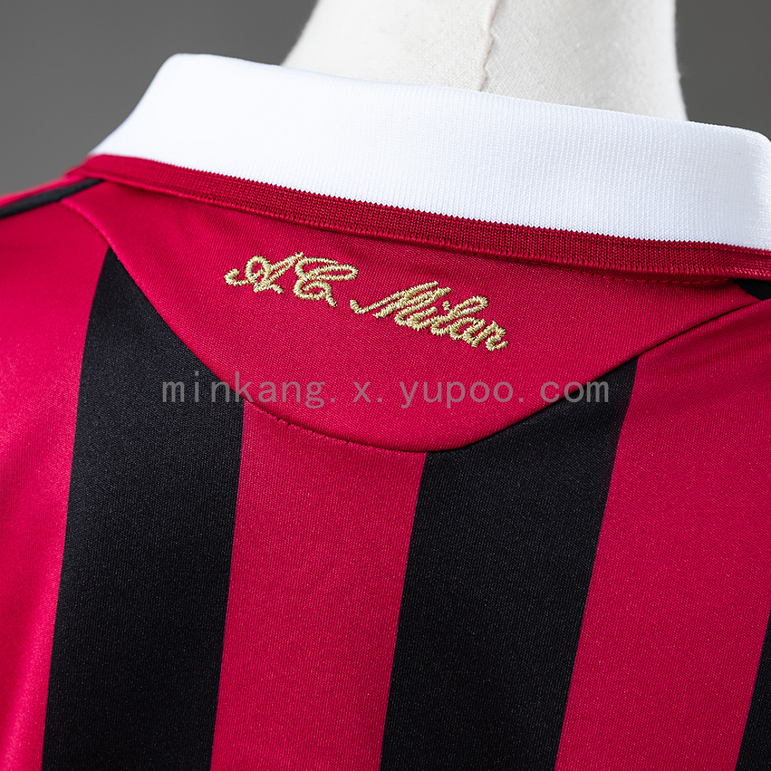 AC Milan 09/10 Home Retro Long Sleeve Kids Kit Jersey SIZE 16-28 4