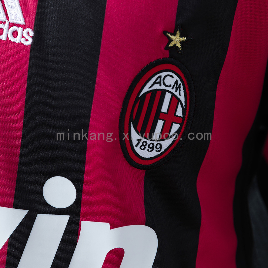 AC Milan 09/10 Home Retro Long Sleeve Kids Kit Jersey SIZE 16-28 8