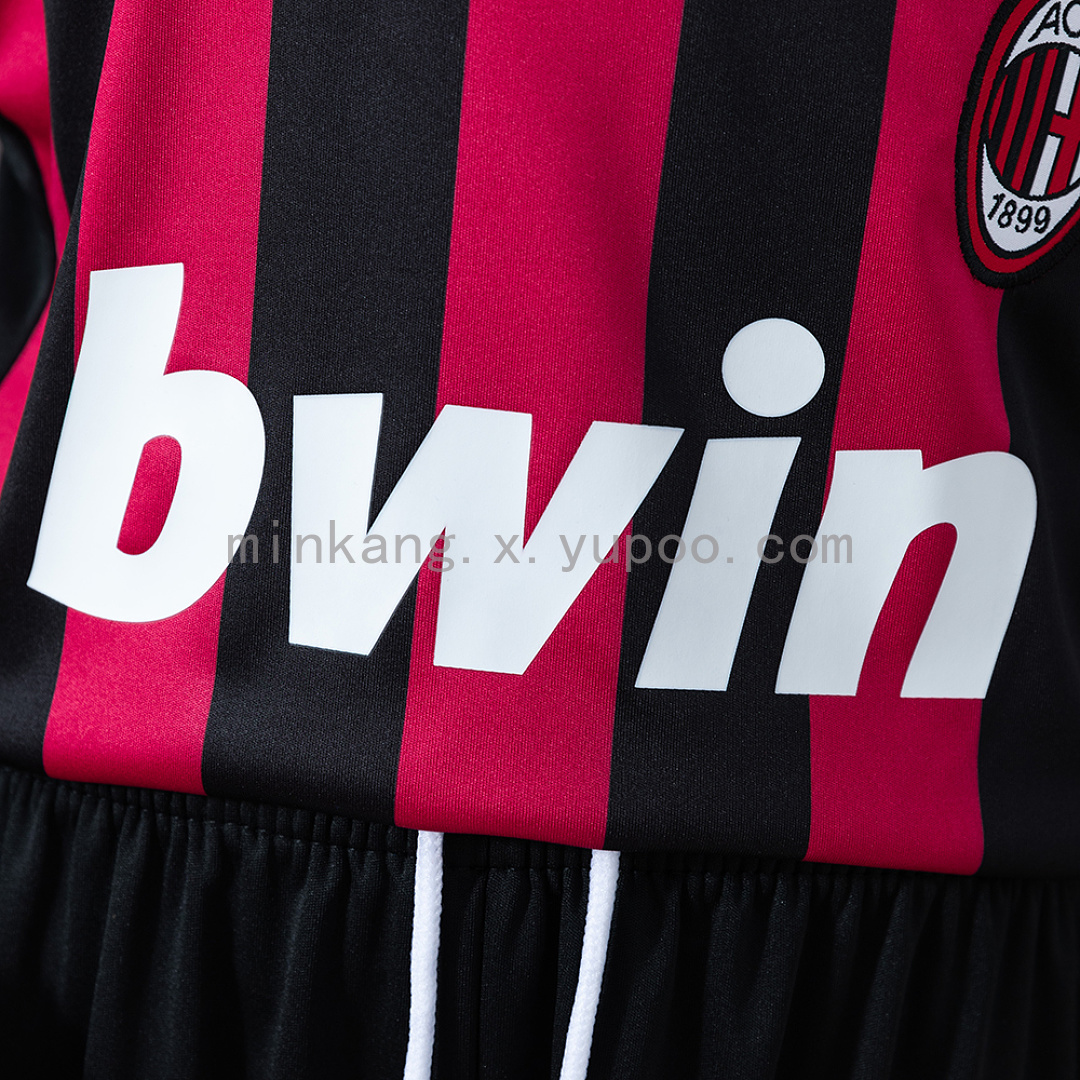 AC Milan 09/10 Home Retro Long Sleeve Kids Kit Jersey SIZE 16-28 10