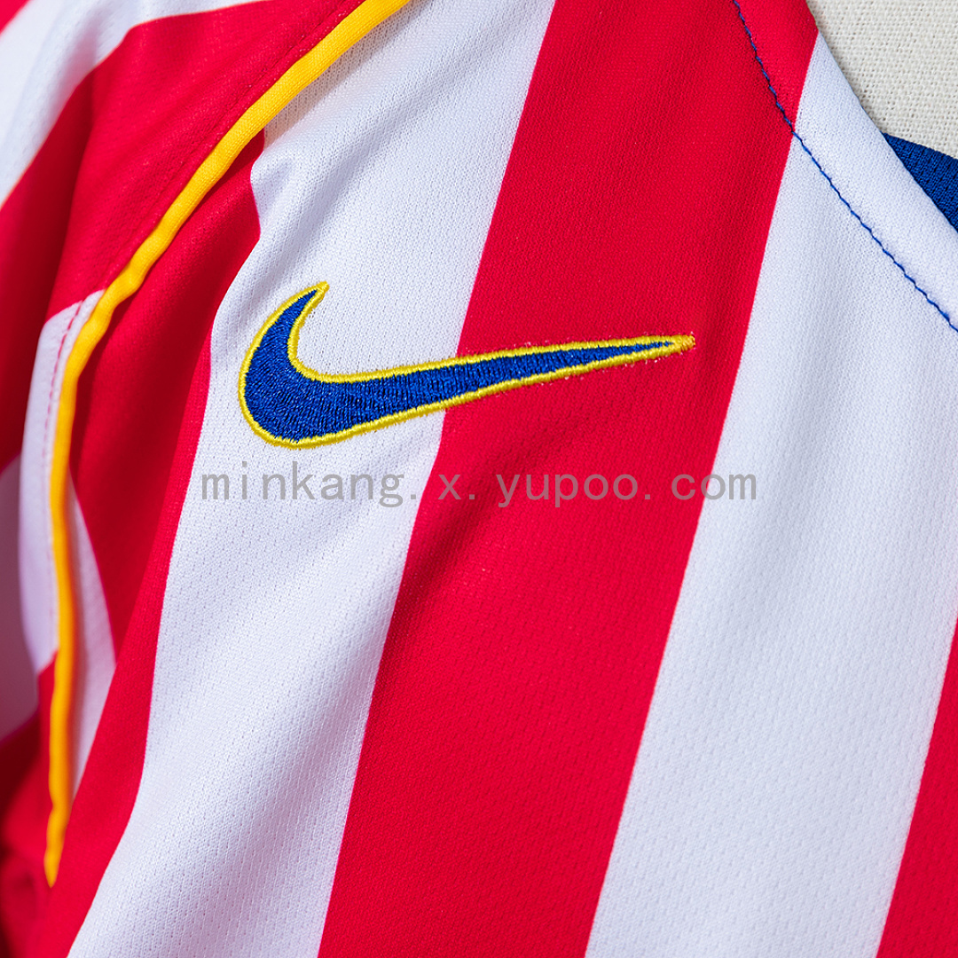 Atletico Madrid 04/05 Home Retro Long Sleeve Kids Kit Jersey SIZE 16-28 7