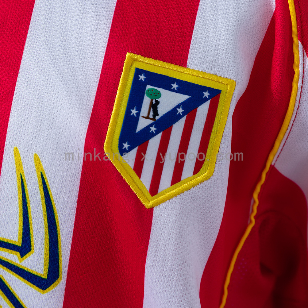 Atletico Madrid 04/05 Home Retro Long Sleeve Kids Kit Jersey SIZE 16-28 8