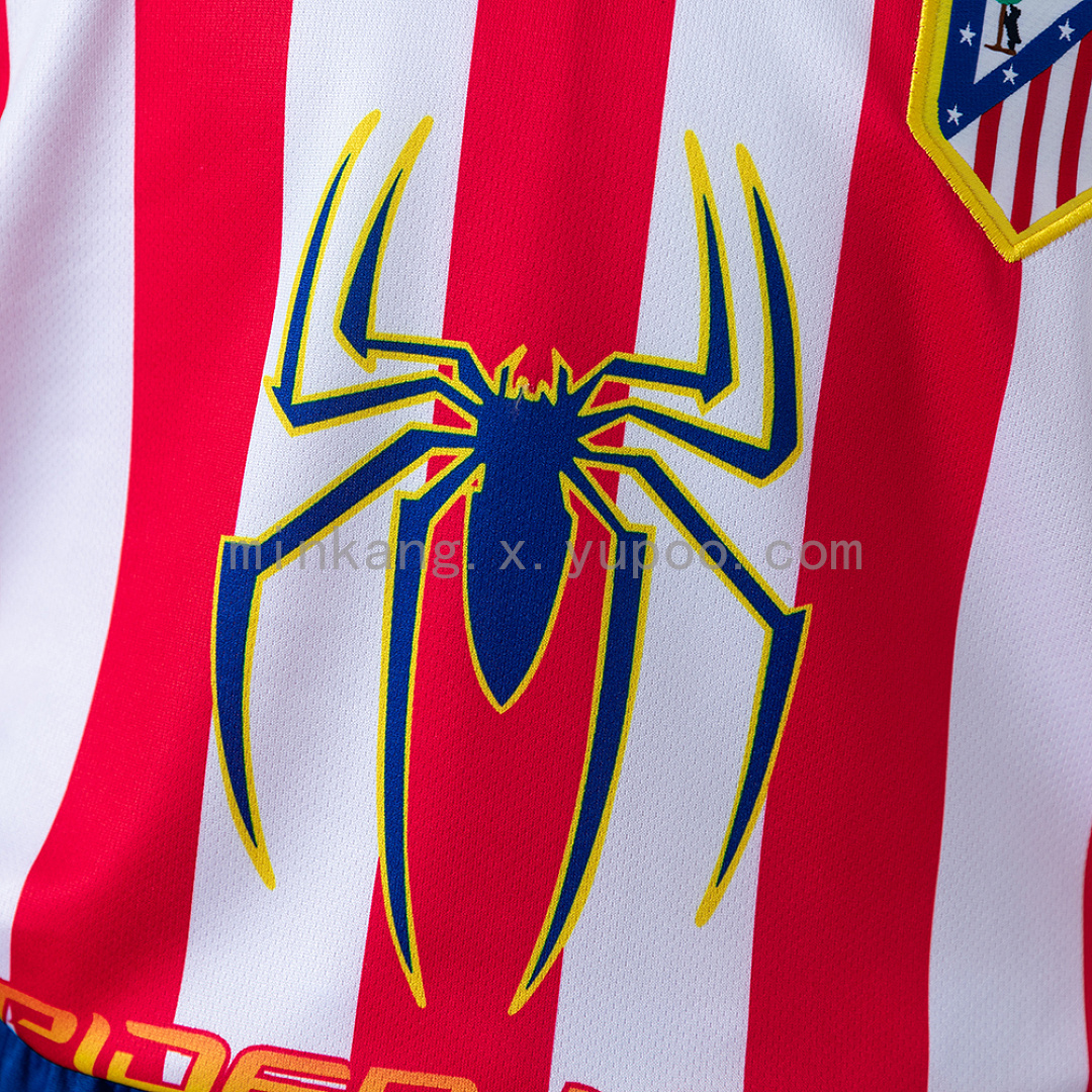 Atletico Madrid 04/05 Home Retro Long Sleeve Kids Kit Jersey SIZE 16-28 9