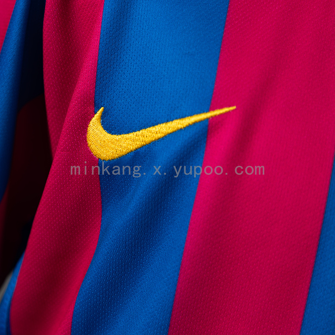 Barcelona 05/06 Home (League Edition) Retro Long Sleeve Kids Kit Jersey SIZE 16-28 7