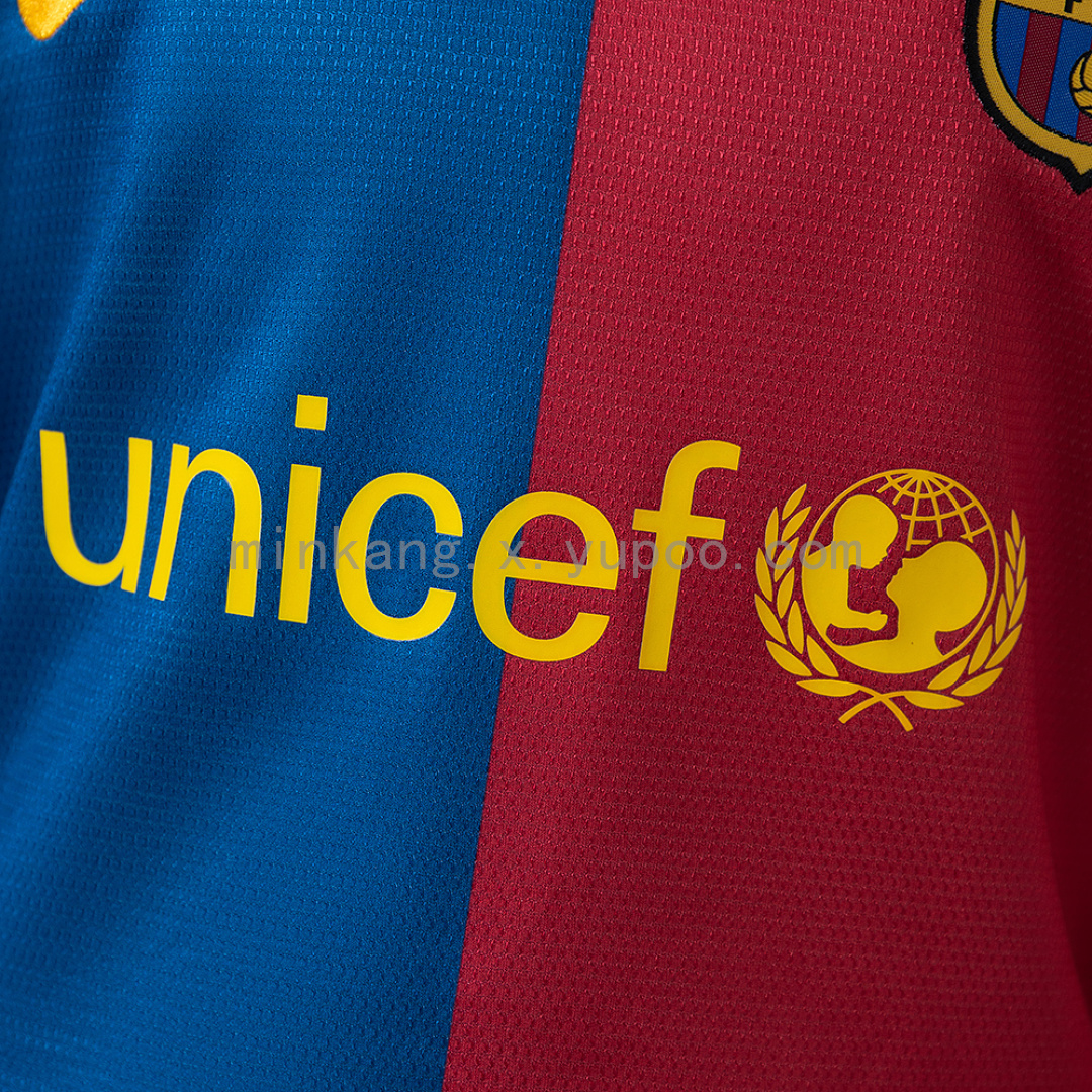 Barcelona 08/09 Home Retro Long Sleeve Kids Kit Jersey SIZE 16-28 10