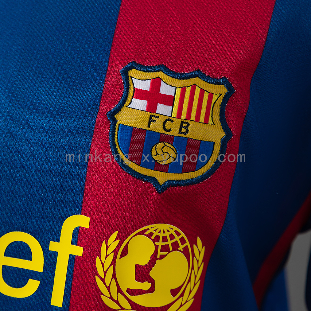 Barcelona 10/11 Home Retro Long Sleeve Kids Kit Jersey SIZE 16-28 8