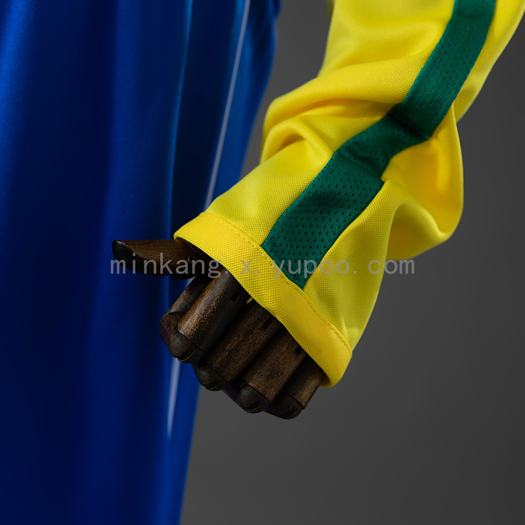 Brazil 2002 Home Retro Long Sleeve Kids Kit Jersey SIZE 16-28 5