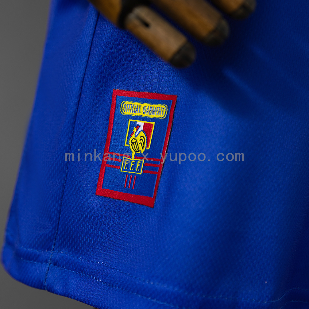 France 1998 Home Retro Long Sleeve Kids Kit Jersey Size 16-28 11
