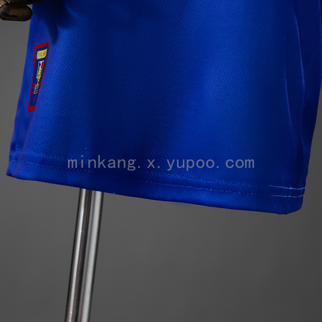 France 1998 Home Retro Long Sleeve Kids Kit Jersey Size 16-28 12