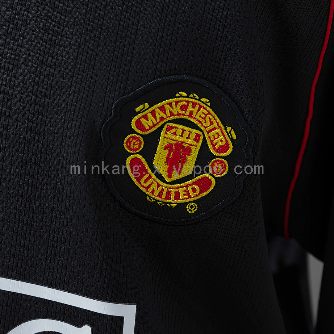 M-U 07/08 Away Retro Long Sleeve Kids Kit Jersey SIZE 16-28 9
